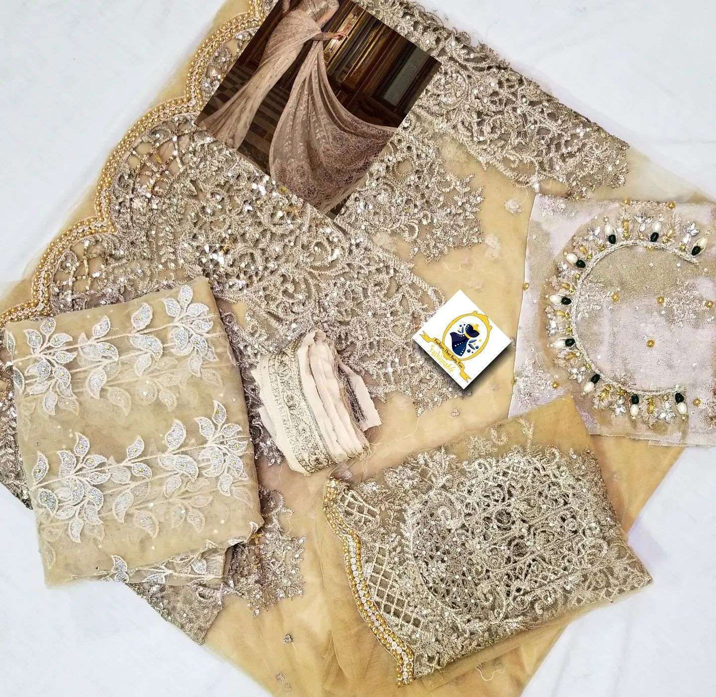 MARIA B SKIN LUXURY SAREE (MB-SS19)