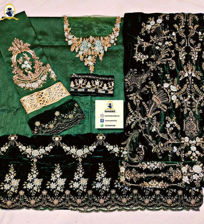 MARIA B VELVET DUPATTA LUXURY (MB-SV21)