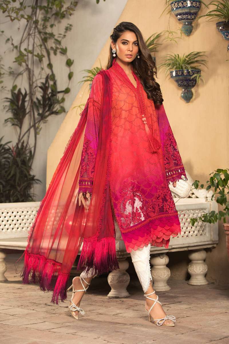 MARIA B TWO TONE CHICKENKARI LAWN COLLECTION (MB-SL22)