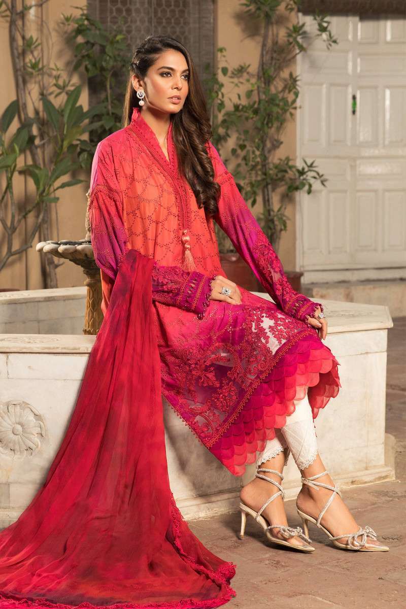 MARIA B TWO TONE CHICKENKARI LAWN COLLECTION (MB-SL22)