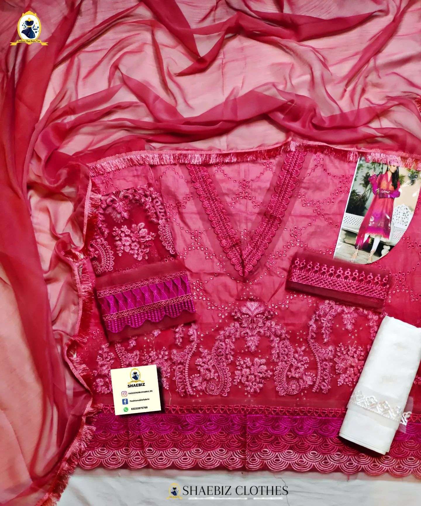 MARIA B TWO TONE CHICKENKARI LAWN COLLECTION (MB-SL22)