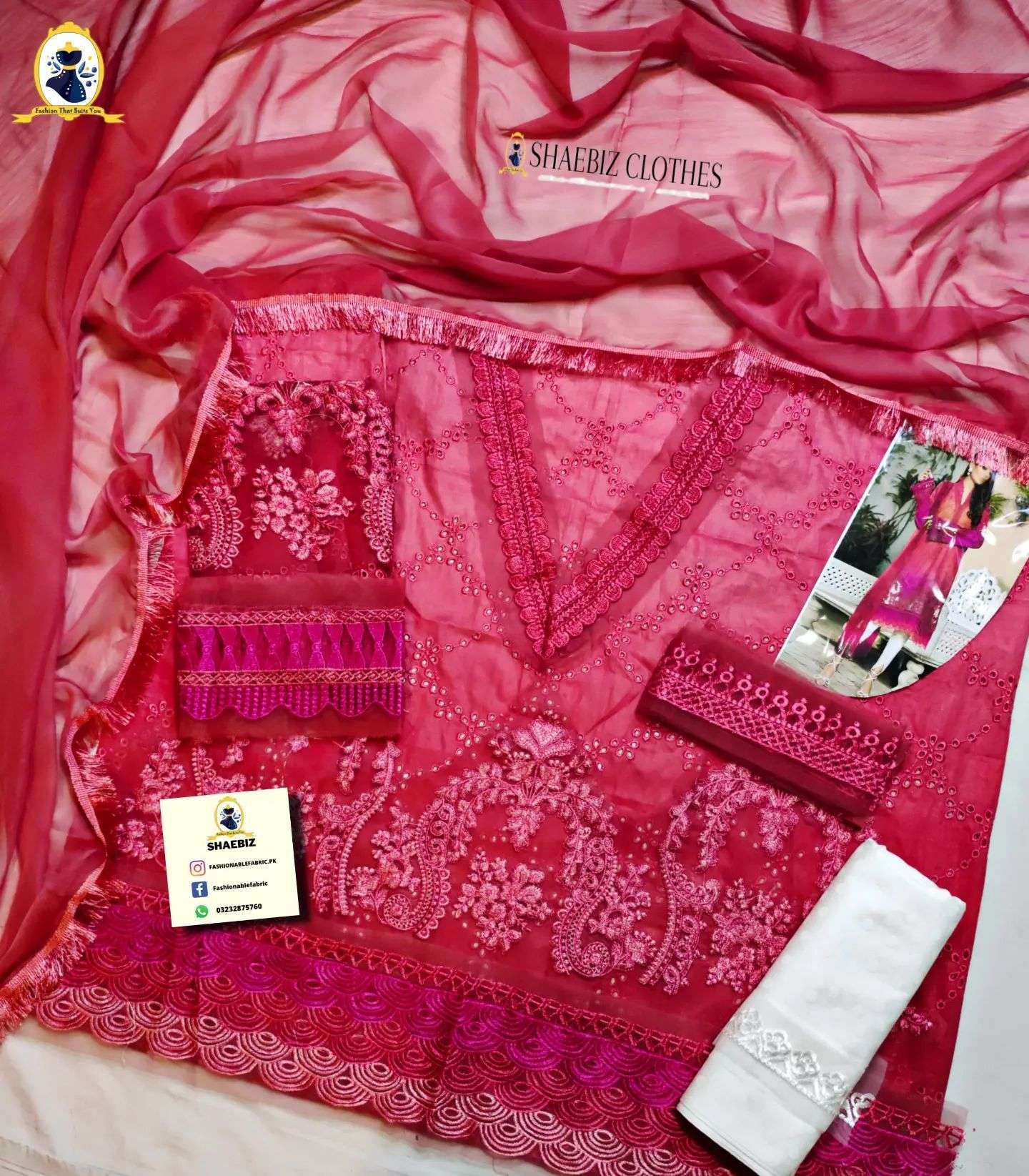 MARIA B TWO TONE CHICKENKARI LAWN COLLECTION (MB-SL22)