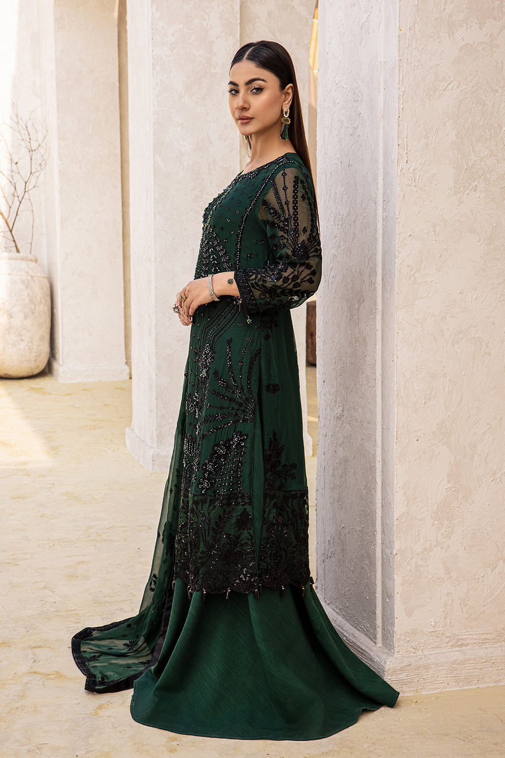 ZEENAT BY ZEBTAN CHIFFON PARTY WEAR| UNSTITCHED MASTER REPLICA| TOP PAKISTANI DRESS BY SHAEBIZ