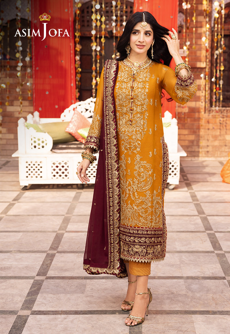CHAMAK DHAMAK BY ASIM JOFA CHIFFON COLLECTION| UNSTITCHED MAYO DRESS| TOP PAKISTANI DRESS BY SHAEBIZ