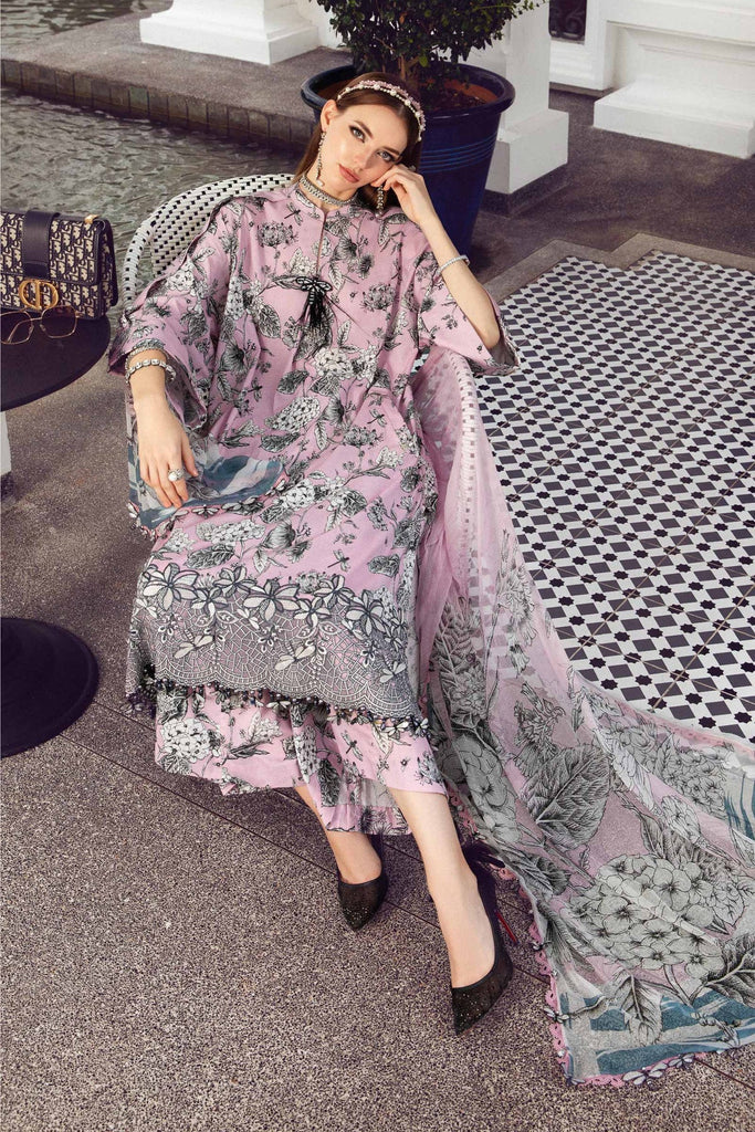 MARIA B MPRINT PINK SWISS LAWN COLLECTION|TOP PAKISTANI DRESS BY SHAEBIZ|