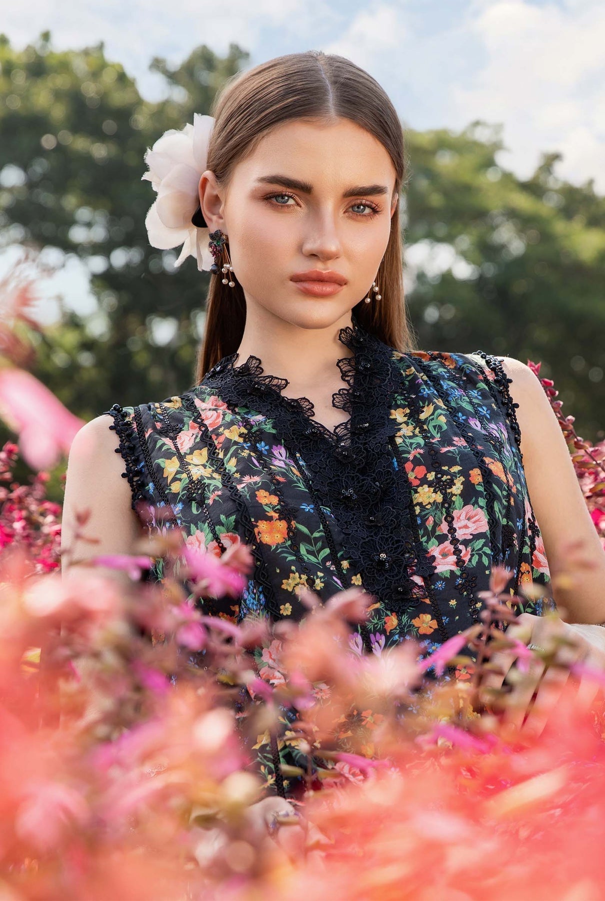 MARIA B LATEST MPRINT SUMMER COLLECTION| UNSTITCHED 3 PCS| TOP PAKISTANI DRESS BY SHAEBIZ