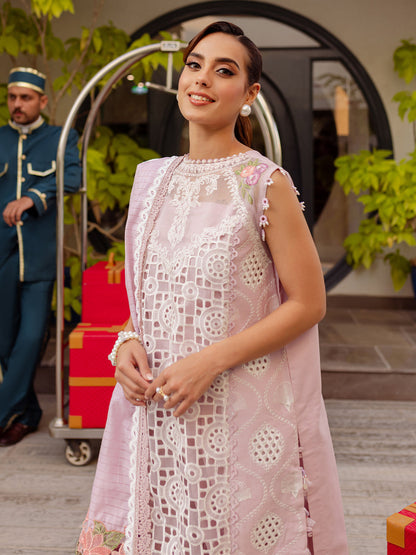 PARISHAY 2026 MONACO LUXURY PINK DRESS| UNSTITCHED EID COLLECTION BY SHAEBIZ