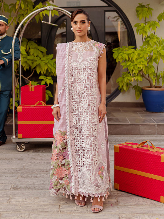 PARISHAY 2026 MONACO LUXURY PINK DRESS| UNSTITCHED EID COLLECTION BY SHAEBIZ
