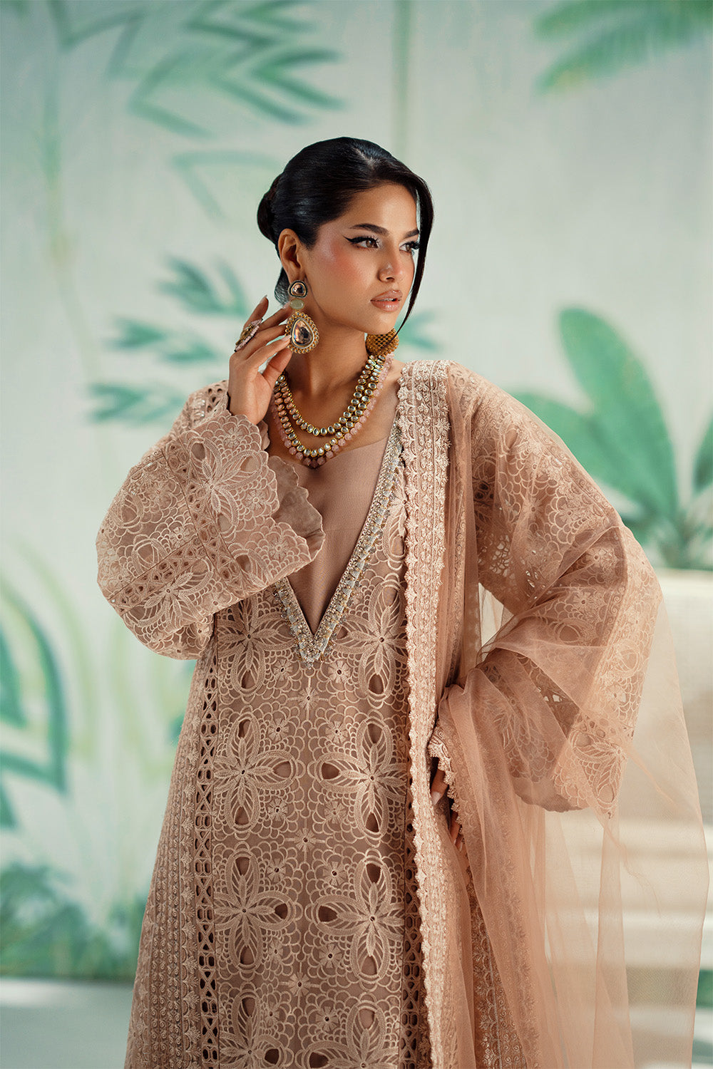 MARYAM N MARIA LUXURY ORGENZA COLLECTION| UNSTITCHED E PCS| TOP PAKISTANI DRESS BY SHAEBIZ