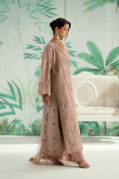 MARYAM N MARIA LUXURY ORGENZA COLLECTION| UNSTITCHED E PCS| TOP PAKISTANI DRESS BY SHAEBIZ