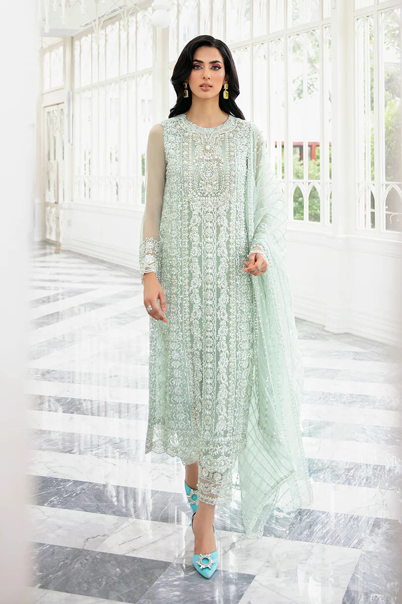 MUSHQ LIANA MINT GREEN LUXURY PARTY WEAR COLLECTION CODE:MINT POWER