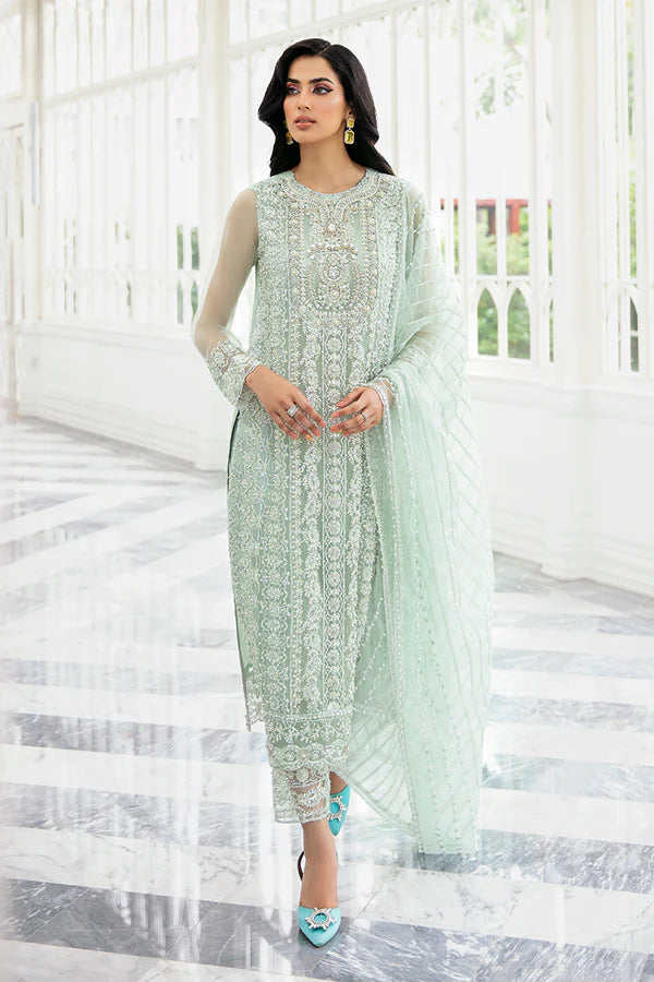 MUSHQ LIANA MINT GREEN LUXURY PARTY WEAR COLLECTION CODE:MINT POWER