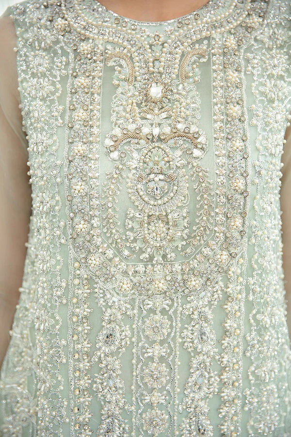 MUSHQ LIANA MINT GREEN LUXURY PARTY WEAR COLLECTION CODE:MINT POWER