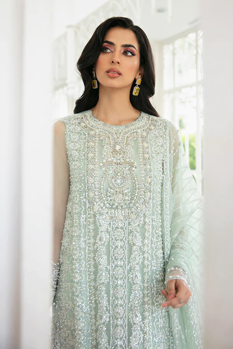 MUSHQ LIANA MINT GREEN LUXURY PARTY WEAR COLLECTION CODE:MINT POWER