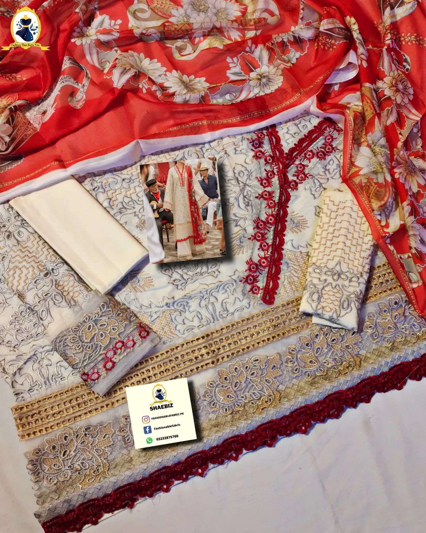 MUSHQ LAWN ALBA CHIKAN KARI DRESS (MQ-SL22)