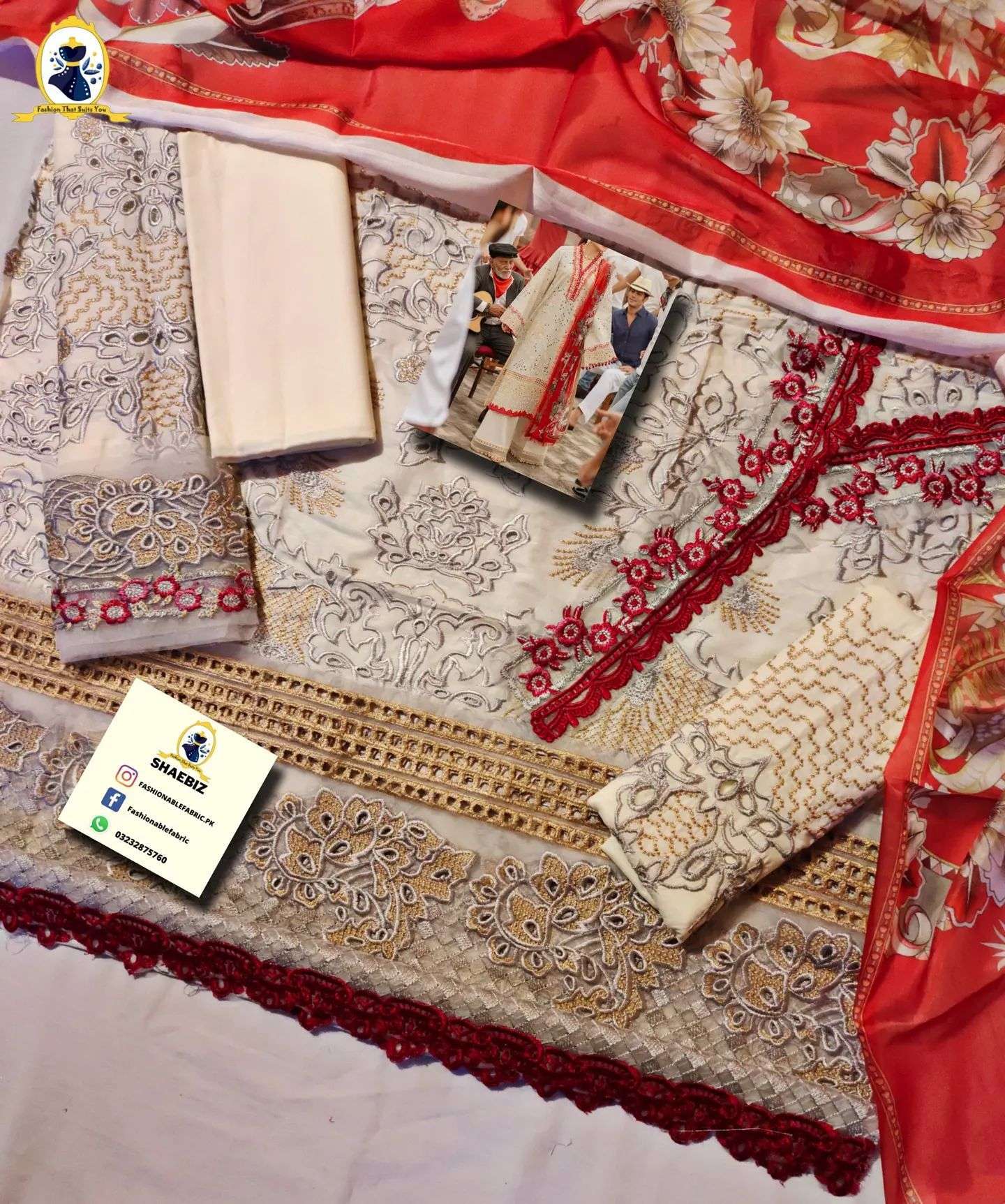 MUSHQ LAWN ALBA CHIKAN KARI DRESS (MQ-SL22)