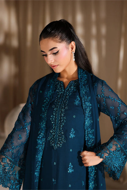 AZURE LUXURY CHIFFON COLLECTION| UNSTITCHED 3 PCS BY SHAEBIZ