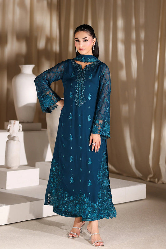 AZURE LUXURY CHIFFON COLLECTION| UNSTITCHED 3 PCS BY SHAEBIZ