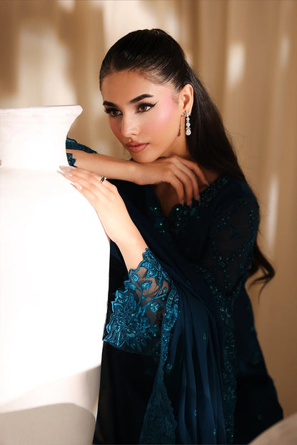 AZURE LUXURY CHIFFON COLLECTION| UNSTITCHED 3 PCS BY SHAEBIZ