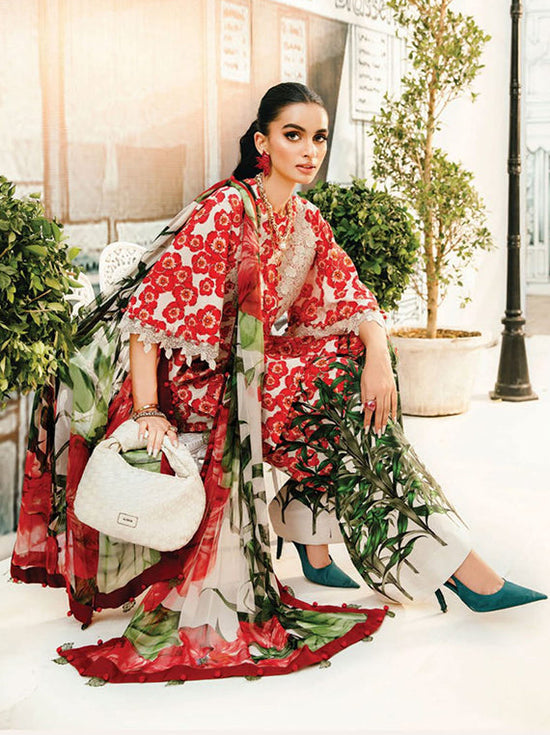 Discover the latest Maria B MPrint Summer Lawn Collection featuring soft breathable fabric, vibrant summer colors, and trendy prints. This unstitched top Pakistani dress by Shaebiz is perfect for casual and semi-formal wear during the hot season. Order Now.