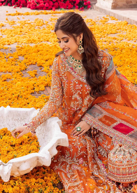 KANWAL MALIK LUXURY NET BRIDAL MAXI| SAJAL ALY| UNSTITCHED WEDDING FORMALS BY SHAEBIZ