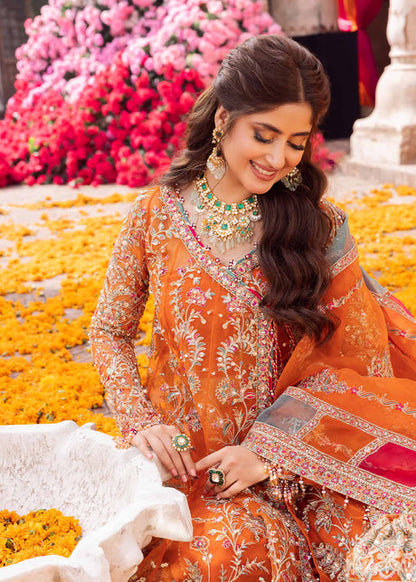 KANWAL MALIK LUXURY NET BRIDAL MAXI| SAJAL ALY| UNSTITCHED WEDDING FORMALS BY SHAEBIZ