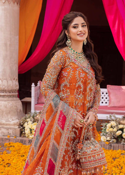 KANWAL MALIK LUXURY NET BRIDAL MAXI| SAJAL ALY| UNSTITCHED WEDDING FORMALS BY SHAEBIZ