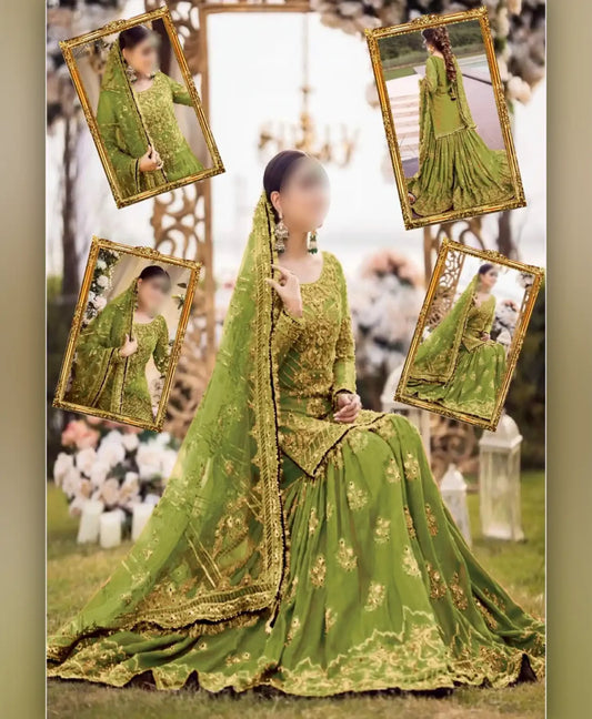 SHAEBIZ PRESENTING 2026 LUXURY RUBI LEHENGA| MEHNDI COLLECTION| TOP PAKISTANI DRESS BY SHAEBIZ