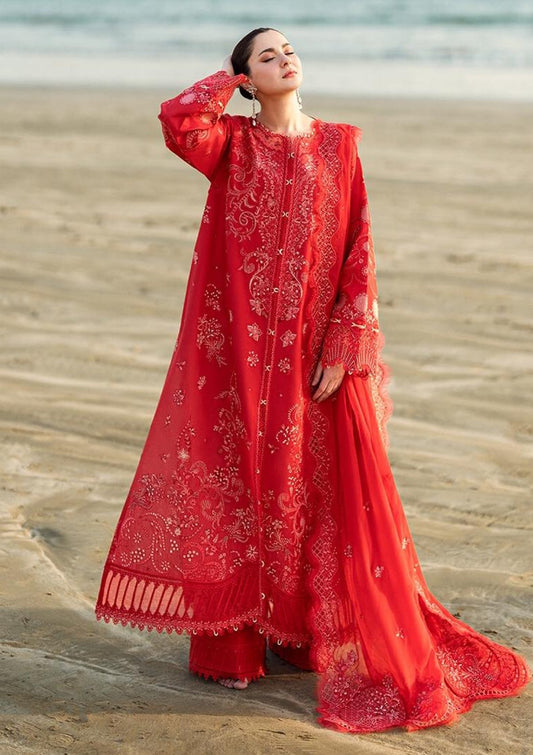 QALAMKAR SAHIL KINARE LUXURY LAWN|TOP PAKISTANI DRESS BY SHAEBIZ