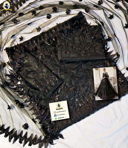 AKBER ASLAM BLACK MAXI