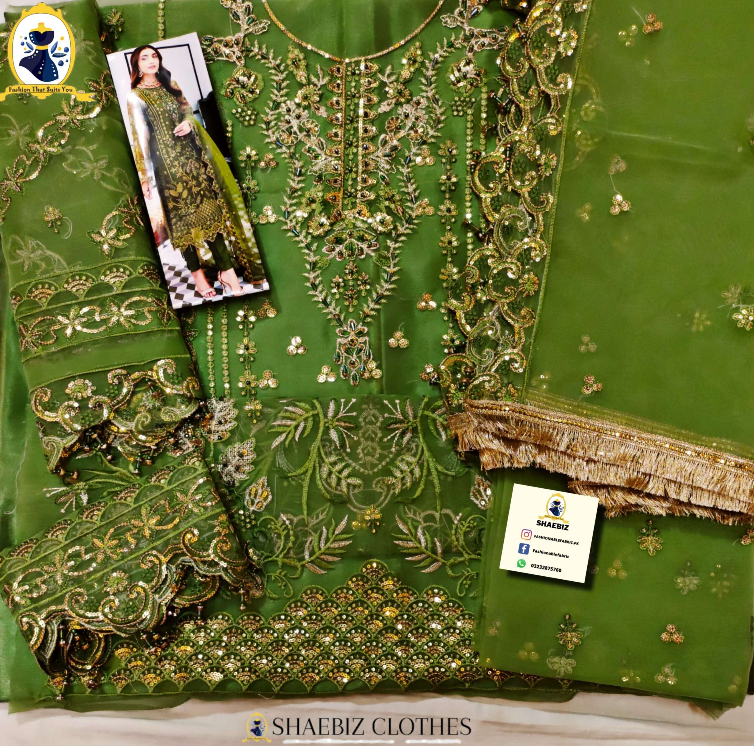 EMAAN ADEEL ORGENZA MAYUN WEAR DRESS(EM-OG22)