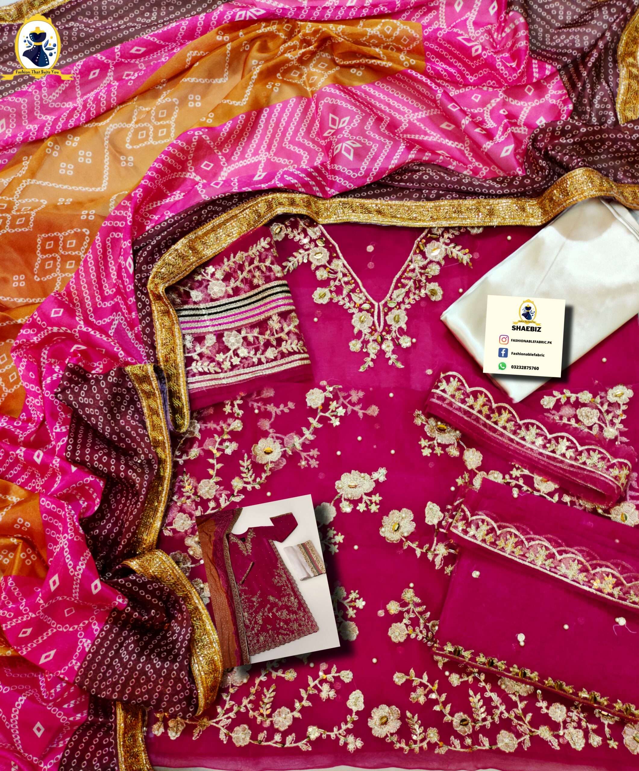 AGHA NOOR CHUNDRI STYLE FORMAL DRESS (AG-CADDA22)