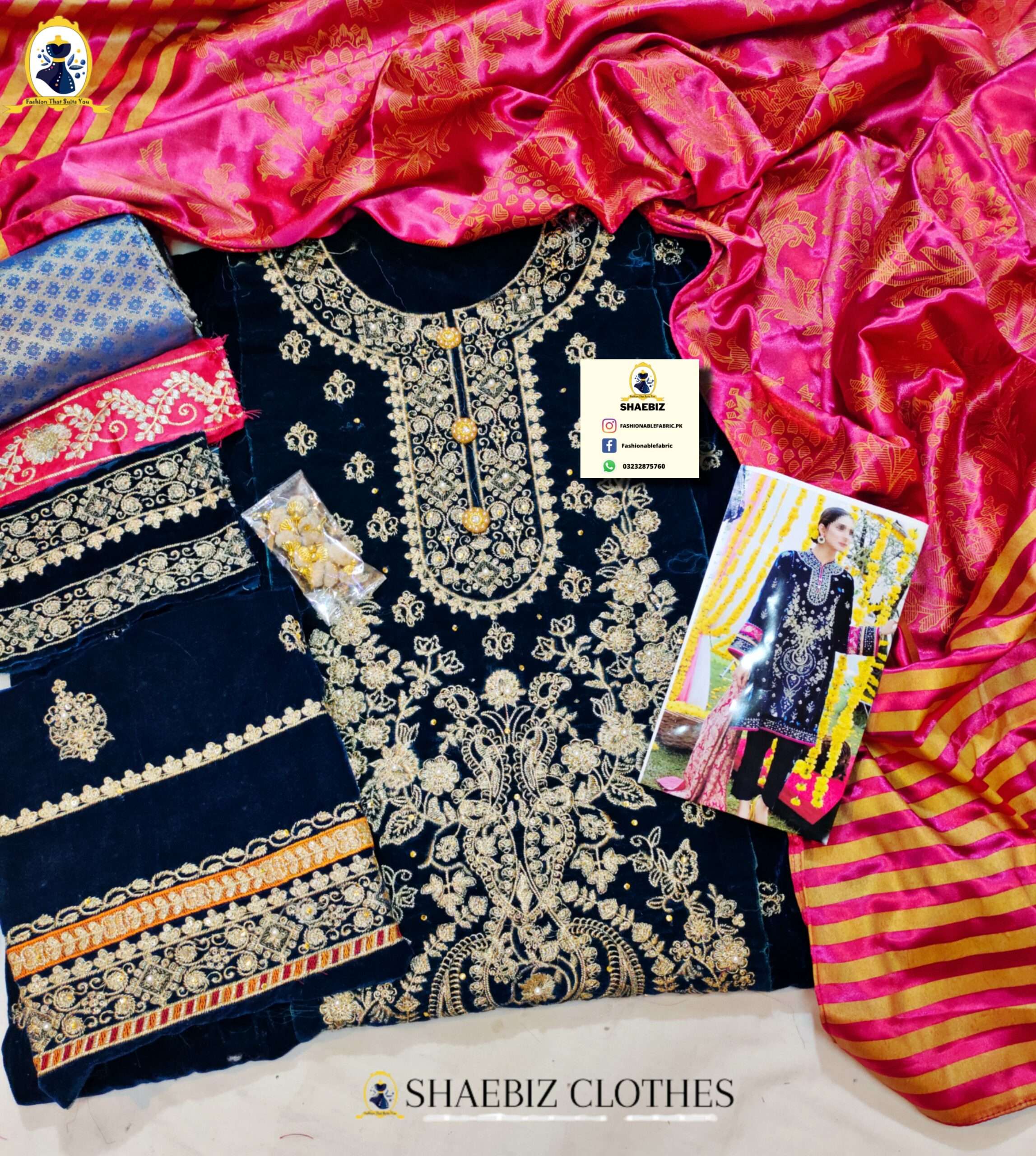 MARIA B VELVET FORMAL WEDDING DRESS (MB-VB21)