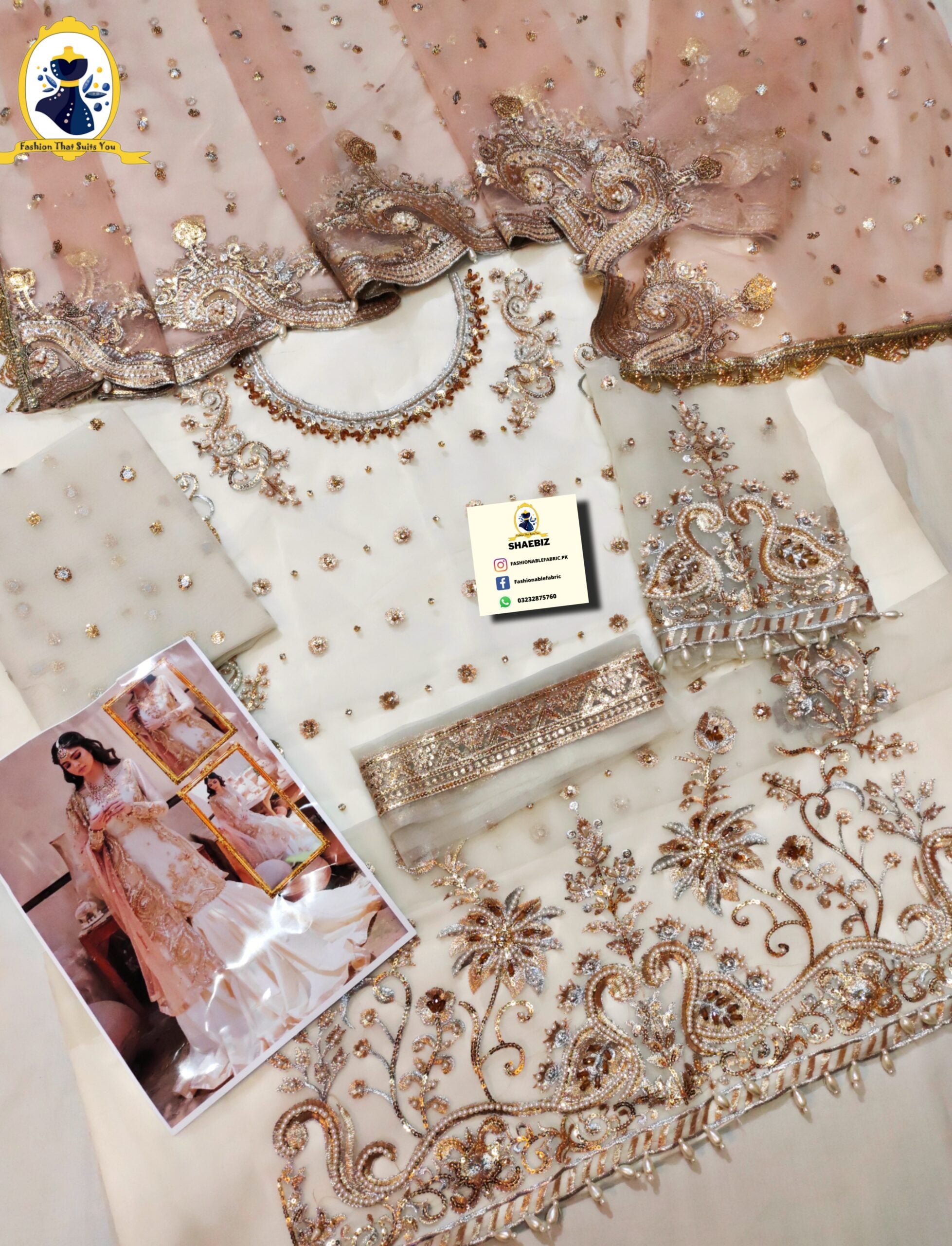 WHITE GHARARA NIKAL BRIDAL DRESS(WH-ADDA23)