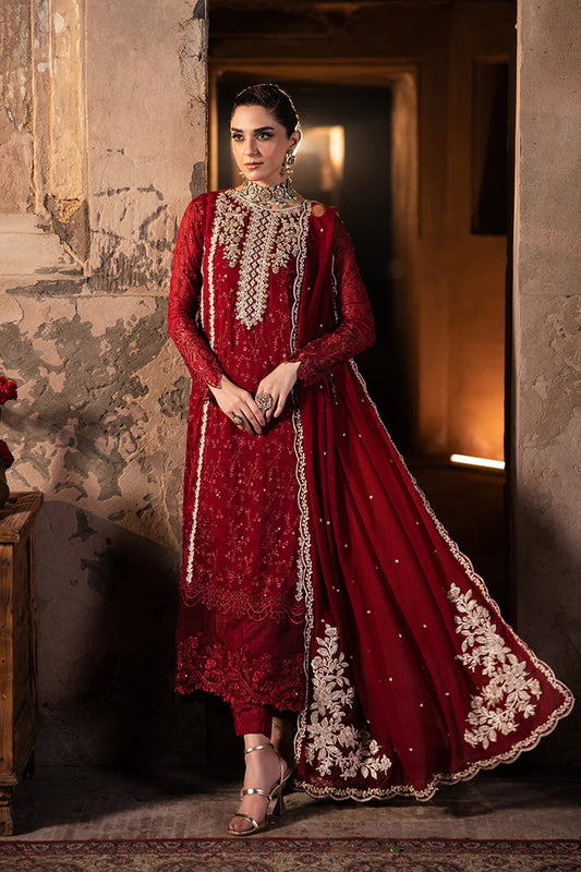AZURE MEHROON CHIFFON PARTY WEAR DRESS