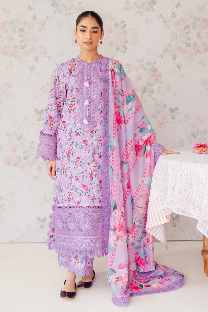 AFROZEH ORCHID TIE TONE| LAWN 2024 PARTY WEAR UNSTITCH COLLECTION| TOP PAKISTANI DRESS BY SHAEBIZ