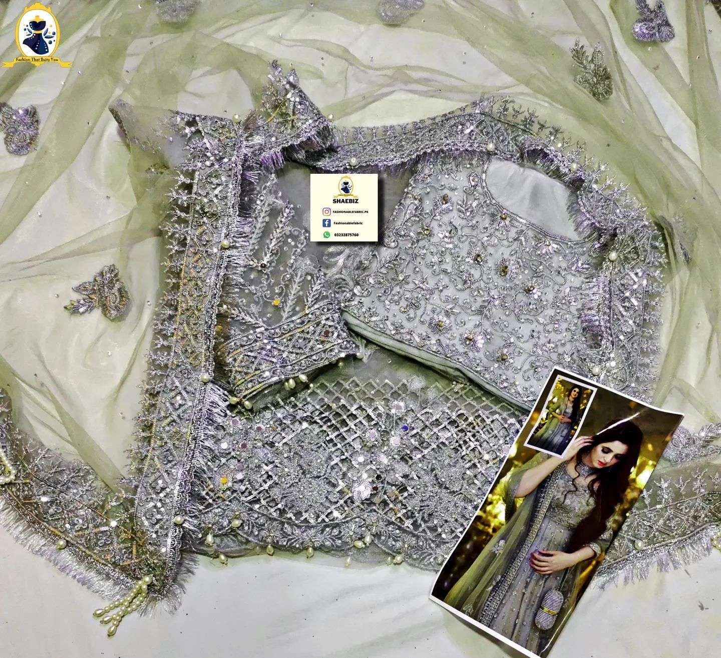 SARA ASLAM PARTY WEAR LUXURY DRESS (SA-S2021)