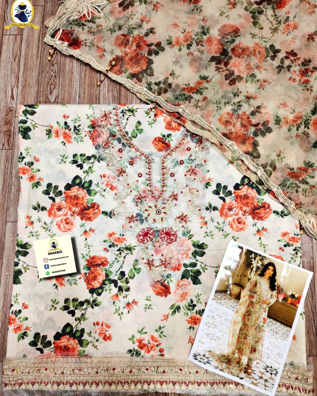 VANIYA SWISS LAWN | FORMAL WEAR UNSTITCH COLLECTION | BY SHAEBIZ