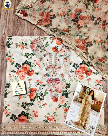 VANIYA SWISS LAWN | FORMAL WEAR UNSTITCH COLLECTION | BY SHAEBIZ