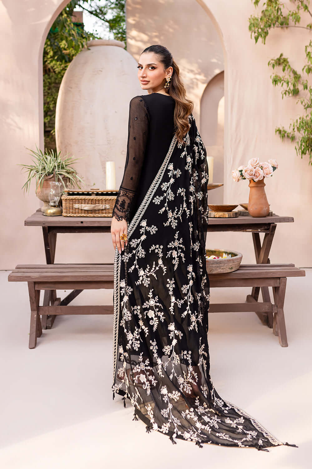 AZURE UZMA BLACK LUXURY CHIFFON COLLECTION| 2025 LATEST COLLECTION