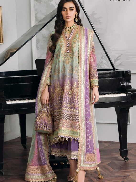 BAROQUE CHANTELLE CHIFFON COLLECTION| WEARING BY SADAF KANWAL|TOP PAKISTANI DRESS BY SHAEBIZ