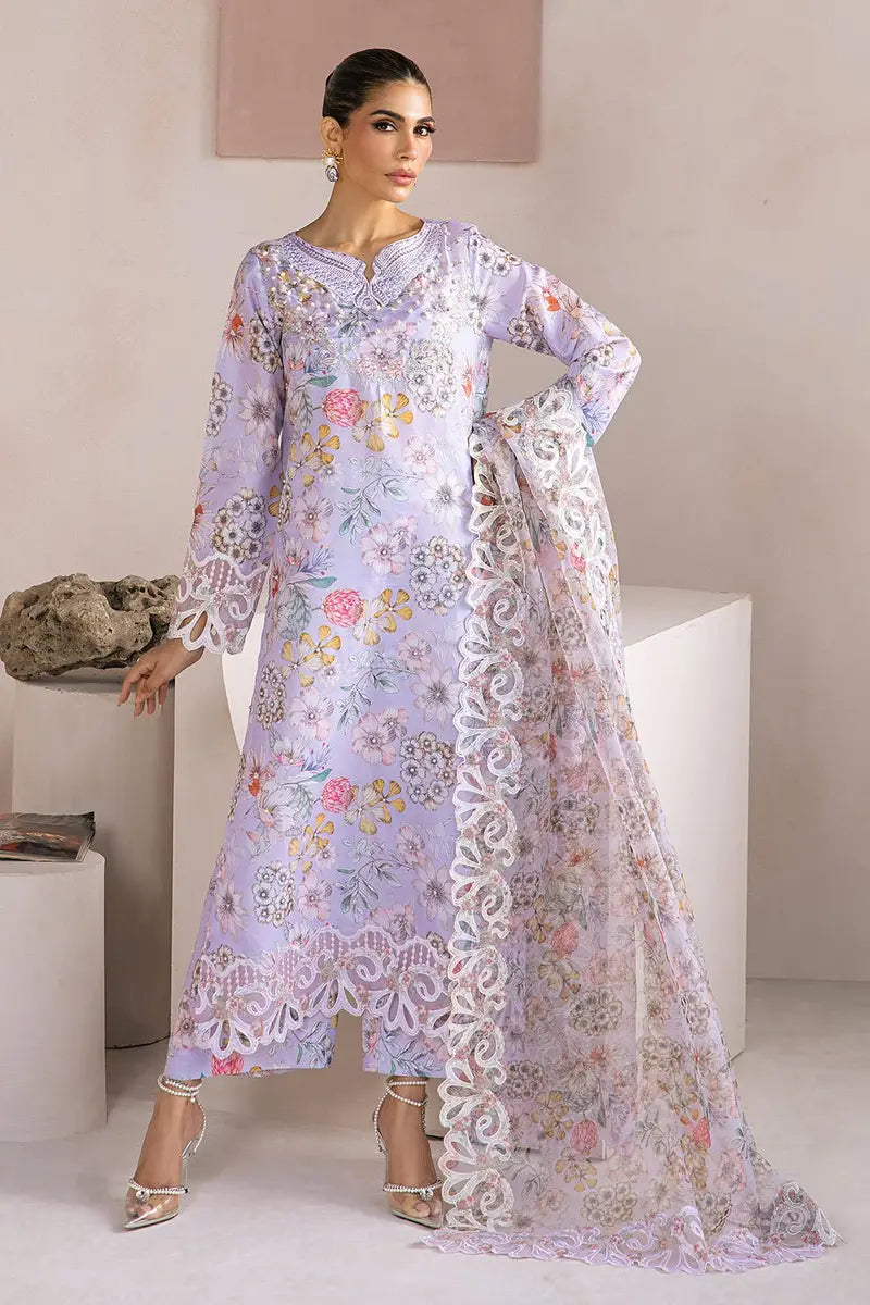Vaniya Siwss Lawn Formal Party Wear Lilic Collection|Top Pakistani Dress| By Shaebiz
