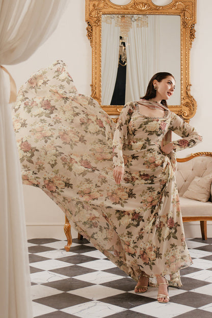 LULUSAR SILK DIGITAL PRINT| UNSTITCHED 3 PC FORMAL WEAR|HANIA AMIR |TOP PAKISTANI DRESS BY SHAEBIZ
