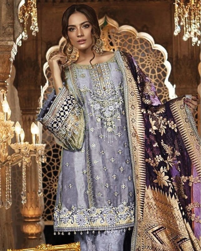 MARIA B LUXURY NET DRESS| UNSTITCHED WEDDING EDITION