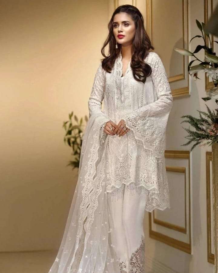 ANAYA WHITE CHIFFON LUXURY PARTY WEAR (AW-C20)