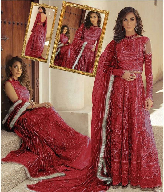 NIGAR RED LUXURY WEDDING DRESS(NG-RM22)