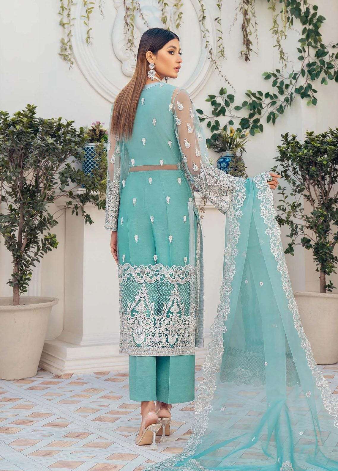 AKBER ASLAM MINT GREEN HEAVY ZARI(AK-MG22)