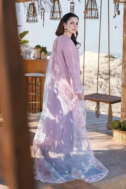 SAHIL KINARE BY QALAMKAR| HANIA AMIR | EMBROIDERED LAWN DRESS BY SHAEBIZ