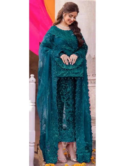 KANWAL MALIK ZINC IMMO LUXURY NET COLLECTION| UNSTITCHED MASTER REPLICA| TOP PAKISTANI DRESS BY SHAEBIZ