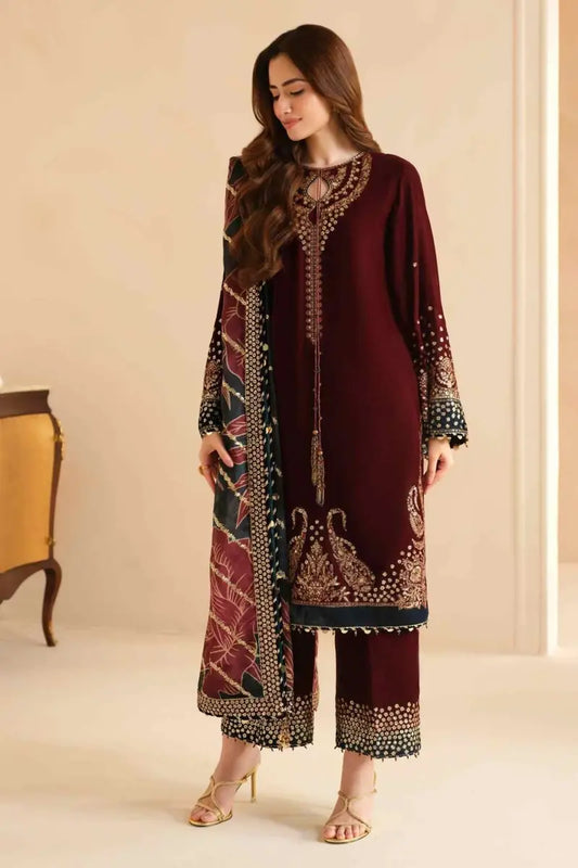 JAZMIN MICRO 9000VELVET COLLECTION| WEARING BY SANA JAVED| TOP PAKISTANI DRESS BY SHAEBIZ